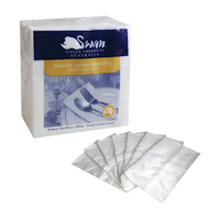 Swan Premium Dinner 1/8 Fold Serviette Napkins, 2-Ply, 40 x 40cm, White, 1000 Sheets/Carton Carton