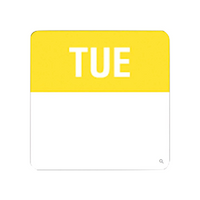 Fildes Food Safety Square Removable Label Tuesday, 40mm, 500/Roll Box