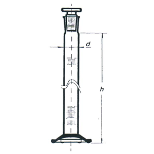 Cylinder Hexagonal Glass GRAD250MLSJ29/32 (B) Each