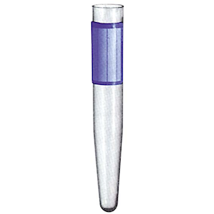 Aptaca Conical Test Tubes with Label, Graduated with Rim, 10ml, 1.6cm x 10cm (H), Polypropylene, Loose Each