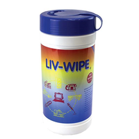 Liv-Wipe Antibacterial Alcohol Wipes, 70pct Isopropyl Alcohol Sanitiser, 21 x 14cm, 100/Recyclable Tub, 12 Tubs/Carton Each