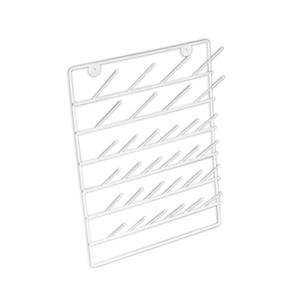 Azlon® Draining Rack for Glassware, Free Standing, 8 Pegs in 110mm, 24 Pegs in 80mm, Polyamide Epoxy Coated Steel, Each Each