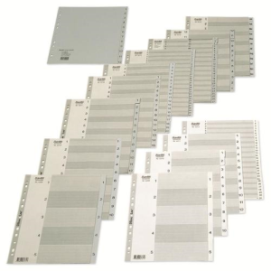 DIVIDER A4 PVC JAN-DEC GREY SET Each