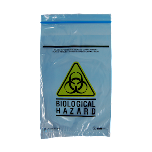 Livingstone Biohazard Specimen Bag, 16 x 25.5cm, 3-Ply, 2 Compartments, 2-Ply 45 Microns, 1-Ply 32 Microns, 100 Pieces/Pack