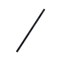 Box Kingdom Jumbo Paper Straw, 4-Ply, 10 x 200mm (L), Black, 100 Pieces/Pack, 25 Packs/Carton, 2500 Pieces/Carton Carton