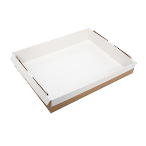 Confeta Baking Tray, Large, 400(L) x 300(W) x 65(H) mm, Cardboard, 100 Pieces/Carton Carton