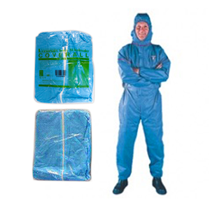 Out of Date Coveralls Protective Suit w Hood 40GSM Small Nonwoven Rcyclble PP&PE Water Repellent Blue 50/Ctn Discounted While Stocks last Carton