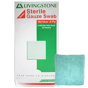 Livingstone Gauze Swabs Sterile