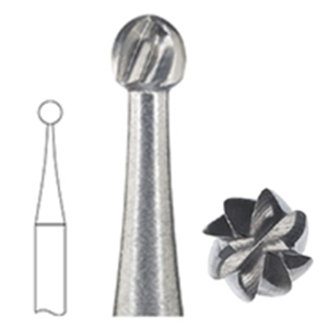 ELA STEEL BUR RND #018 6/PK Pack