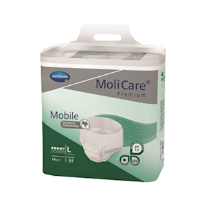 Hartmann Molicare Premium Mobile 5 Drops, 100 - 150cm, 1,198ml, Large, Pull Up, Unisex, 14/Pack Pack