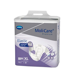 Hartmann Molicare Premium Elastic 8 Drops,140 - 175cm, 3591ml, Extra Large, 14 Pieces/Pack, (165474) Pack