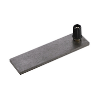 IEC Electrode Plate with Terminal, Carbon, 75 x 25 x 3mm, Each