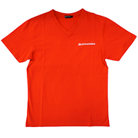 Livingstone V-Neck T-Shirt, 100pct Cotton, 45+ Thread Count, 220GSM Yarn Weight, Double Extra Large, Red, Each Each