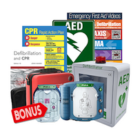 Philips HeartStart HS1 Defibrillator Package and Cabinet, Set Set