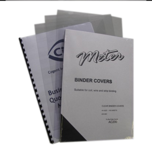 BINDING COVERS CLEAR A4 200 MIC. METER 100/PK Pack