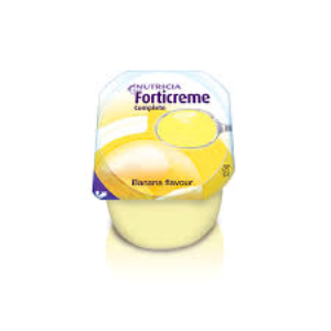 Out of Date, Nutricia Forticreme, Banana, 125 Grams, 24/Carton, Original Unopened Condition, Price Discounted, While Stocks last Carton