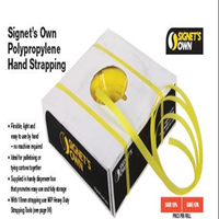 POLYPROPYLENE HAND STRAPPING 12MM X 1000M YELLOW 90KG 0752 Box