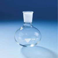 Round-Bottom Spherical/Boiling Flask, 250ml, Socket Joint 14/23, Single Short Neck, Borosilicate Glass, Each Each