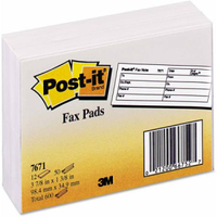 FAX NOTE PAD 7671-4 102MMX37MMEACH Each