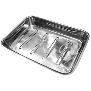 Livingstone Instrument Tray, 356 x 254 mm/14 x 10in, without Cover, 0.5mm Thickness, Stainless Steel, Grade 202, Each Each