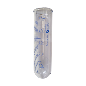 Test Tube with Rim, 50mL, 30 x 110(H) mm, Graduated, Borosilicate Glass, Germany, Each Each