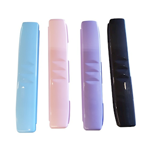 3P Recyclable Plastic Toothbrush Holder, Hinged, 14/Pack Pack