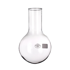 Flask, Round Bottom, 10000ml, Narrow Neck, with Rim, Borosilicate Glass, Simax, Each Each