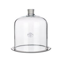 Simax Bell Jar with Ground Flange, Neck Socket Joint 29/32, 150 x 250(H) mm, Borosilicate Glass, European, Each Each