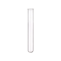 Livingstone Test Tubes, with Rim, 12 Diameter x 100 Height mm, Round Bottom, Soda Lime Glass, Each Loose