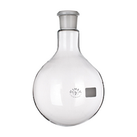 Flask, Round Bottom, 100ml, 19/26 Socket Joint, 115mm Height x 64mm Diameter, Borosilicate Glass, Simax, Each Each