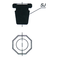 Stopper Recyclable Plastic Octagon Hollow Socket Joint 34/35 European Each