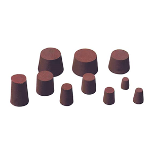 Solid Rubber Stopper, 12mm Base x 15mm Top x 18mm Height, 10/Pack Pack