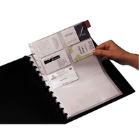 BUS. CARD BOOK A4 KWIK ZIP BLACK EACH Each