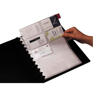 BUS. CARD BOOK A4 KWIK ZIP BLACK EACH Each