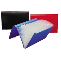 Marbig Expanding File, Foolscap, 12 Pockets, Manilla, Blue, Each