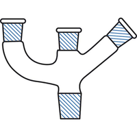 Livingstone Adapter, 3 Multiple Necks, Socket Joint 19/26, Cone 24/29, Each Each