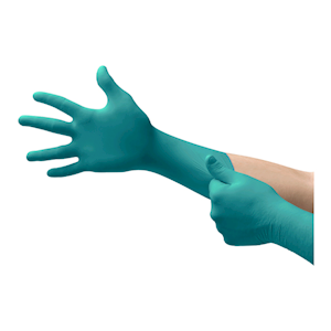 Ansell Microflex Chemical Resistant Gloves, 93-260, Medium, Powder Free, Disposable, Green, 50 Pieces/Box Box