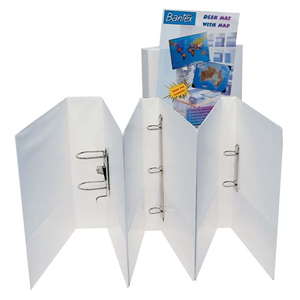Bantex Insert Ring Binder, A4, 65mm, 2 D-Rings, White, Each Each
