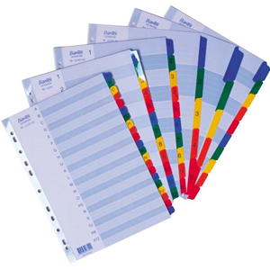 DIVIDER A4 MYLAR A-Z ALPHA WHITE SET Each