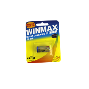 Winmax Ultra Long Life Lithium Battery, 3V, 1/Pack (CR123A) Pack