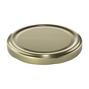 Twist Cap, for Glass Jars, 82mm RTS Neck Finish, Metal, Gold, Each Each