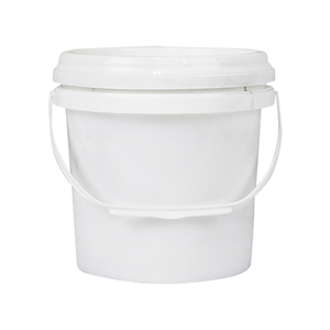 Livingstone Pail Bucket with Lid, 4 Litres, 180mm Height x 171.2mm Width, Polypropylene, White, Each Each