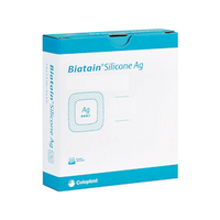 Biatain Foam Dressing, 7.5 x 7.5cm, Silicone AG, with Adhesive Border, 5/Box Box