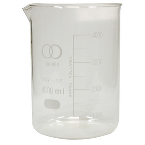 Bomex Beaker, 4000ml, Low Form Graduated with Spout, Borosilicate Glass, Each Each