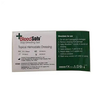 BleedSolv Topical Haemostatic Gauze Dressing, 5 x 10cm, Sterile, Hypoallergenic, 10 Pieces/Box