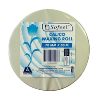Calico Roll Waxing Material, unbleached 70mm. x 50 metres (U19) Each
