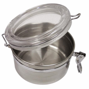 Canister Container, 850ml, Stainless Steel, Each Each