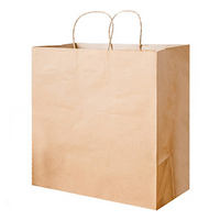 Paper Carry Bags, No. 26, 430(L) X 450(W) X 150(H) mm, Recycled, Brown, 100 Pieces/Carton Carton