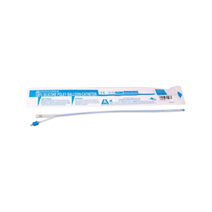 Livingstone All Silicone Foley Balloon Catheter, 2-Way, 8FG, 3mL, 40cm, Blue, Each