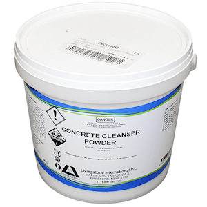 Livingstone Concrete Cleanser Powder, 5kg Pail, Each Each